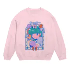 めだまHOUSEのす〜ぱ〜 めだま 色違い Crew Neck Sweatshirt