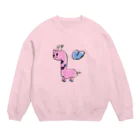 おこづかいの足しの７歳のキリンさん Crew Neck Sweatshirt