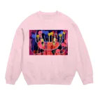 ローズピンク屋さんの不器用えんじぇるちゃん Crew Neck Sweatshirt