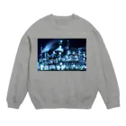 K×カットレットの工場moe！（ブルー） Crew Neck Sweatshirt