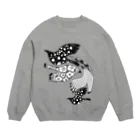 Arts&Crafts Muuのトリドリ黒 Crew Neck Sweatshirt