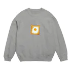 うさぎちゃんアイランドのマヨで囲って卵を落としたトースト Crew Neck Sweatshirt