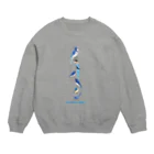 エダマメトイチ雑貨店のI love blue birds 2 Crew Neck Sweatshirt