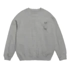 座敷ふくろうのみみずく画伯 Crew Neck Sweatshirt