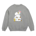 わくまるの４段積みあひるくん Crew Neck Sweatshirt