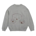 にしもんのキャラクターグッズのしろきゅま Crew Neck Sweatshirt