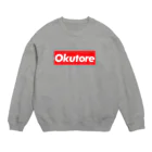 金融投資デザイン　カマラオンテ-ムラサキのOkutore 億トレ　億トレーダー　FX 株　 Crew Neck Sweatshirt