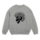 QUQU_WORKSのモヒカンスカル ブラック Crew Neck Sweatshirt