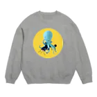 水島ひねの「あのとき助けていただいたナマズです」（黄） Crew Neck Sweatshirt