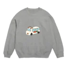 いぬのはなこ小屋のうさぎ幼稚園(白茶) Crew Neck Sweatshirt