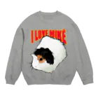 nins・にんずのI LOVE ミケちゃんロゴうえ Crew Neck Sweatshirt