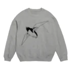 メガネモチノニャオのグライダーペンギン Crew Neck Sweatshirt