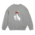 凸凹ショップの親指レディ(シンプル) Crew Neck Sweatshirt