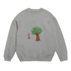 cobadiyのことわざシリーズ「寄らば大樹の陰」 Crew Neck Sweatshirt