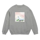 こりすまるの夢幻　鳩　和み Crew Neck Sweatshirt