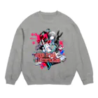 岩村月子SUZURI店のMangaArtist vs Demetation Crew Neck Sweatshirt