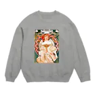 アルフォンス・ミュシャ　　グッズ専門店のアルフォンス・ミュシャ　夢想 Crew Neck Sweatshirt