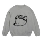 鼠の王国製作所のThe king of mouse 黒抜きver． Crew Neck Sweatshirt