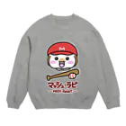 マッシュ・ラビのマッシュ・ラビ(赤・野球) Crew Neck Sweatshirt