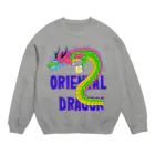 LalaHangeulのORIENTAL DRAGON（龍）英字バージョン Crew Neck Sweatshirt