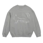 ORCATのI Love Corgis 尻尾あり（ロゴホワイト） Crew Neck Sweatshirt
