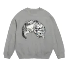 b,signのまるまるにゃんこ Crew Neck Sweatshirt