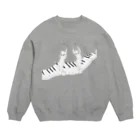 トコロコムギのピアノ教室にゃんこ Crew Neck Sweatshirt