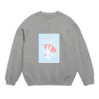 おがわゆきこの寂しがりうさぎ（雨のち晴れ） Crew Neck Sweatshirt