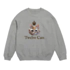 Twelve Catsの百獣の王 Crew Neck Sweatshirt