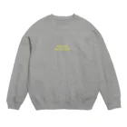 neco_inuのねこもいぬも好き <ロゴ Yellow> Crew Neck Sweatshirt