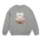 -ˏ　´ᴥ`　ˎ-まんぼうさん犬のまぼぬいだよ　こんにちは Crew Neck Sweatshirt