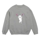 はみをの花を持ったネコ Crew Neck Sweatshirt