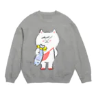 giant graphics（ジャイアントグラフィックス）のポシェットにゃんこ協会 おさかなギフト Crew Neck Sweatshirt