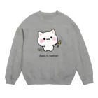 DECORの気づかいのできるネコ　笑顔になぁれver. Crew Neck Sweatshirt