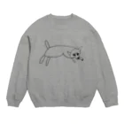 dog3doのふて寝るりこ Crew Neck Sweatshirt