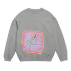 release٭❀*の一輪の花にお絵描き Crew Neck Sweatshirt