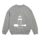 灯台とスプーンの灯台とスプーン（白） Crew Neck Sweatshirt