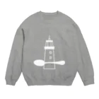 灯台とスプーンの灯台とスプーン（白） Crew Neck Sweatshirt