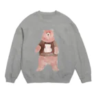  kuriko のクマオ Crew Neck Sweatshirt