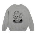 Aliviostaのベートーベン BEETHOVEN イラスト 音楽家 偉人アート ストリートファッション Crew Neck Sweatshirt