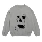 ナントカの疲れたガイコツ Crew Neck Sweatshirt