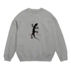 VanderWaalsのヤモリシルエット_ロゴ入り Crew Neck Sweatshirt