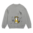 ねこ×はんのいたずらトラ猫 Crew Neck Sweatshirt