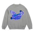 malienの青いてんとう虫ピザ Crew Neck Sweatshirt