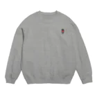 わたしのねこのりんごを持った黒猫ステッカー Crew Neck Sweatshirt