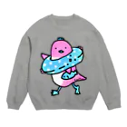 Cɐkeccooのよいものです-うきうきとり Crew Neck Sweatshirt