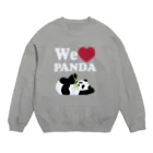 キッズモード某のwe love パンダ　濃色用 Crew Neck Sweatshirt