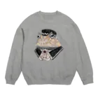 ねんねん虫のほっぺたさん Crew Neck Sweatshirt