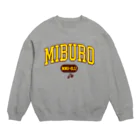 No.326のカレッジ2  イエロー×ワインレッド Crew Neck Sweatshirt