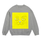 deco-ponの黄色い猫 Crew Neck Sweatshirt